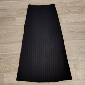 House Of Harlow 1960 Black Ribbed Midi Skirt Women's Size XS